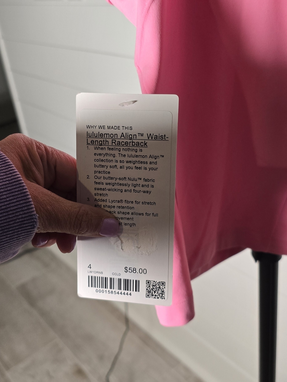 New lululemon Candy Cloud Align  Waist Length Racerback 4 - Picture 4 of 5